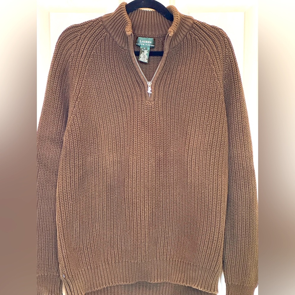 Ralph Lauren Women’s Quarter Zip Sweater Size L